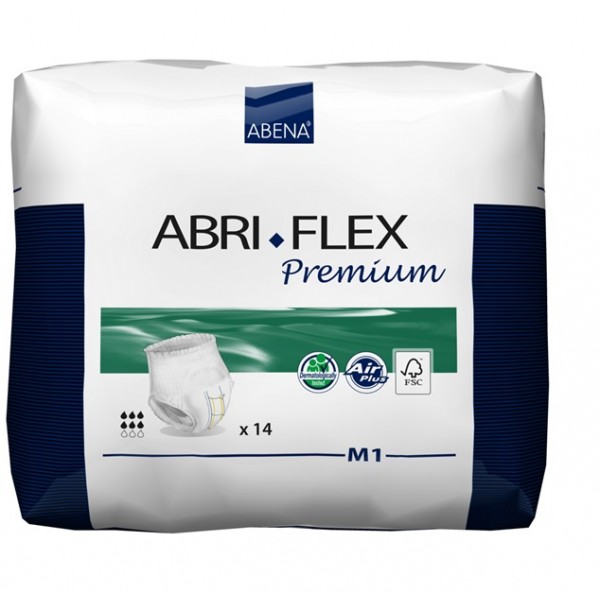 Scutec chilot Abri Flex M1 1400 ml - 6 picaturi - Premium, pentru incontinenta la adulti - 14 buc/pachet Scutec chilot Abri Flex M1 1400 ml - 6 picaturi - Premium, pentru incontinenta la adulti - 14 buc/pachet